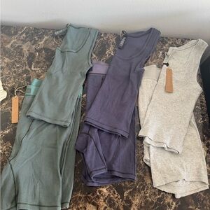 Skims women’s Ribbed Tank Tops and Boxers Trio